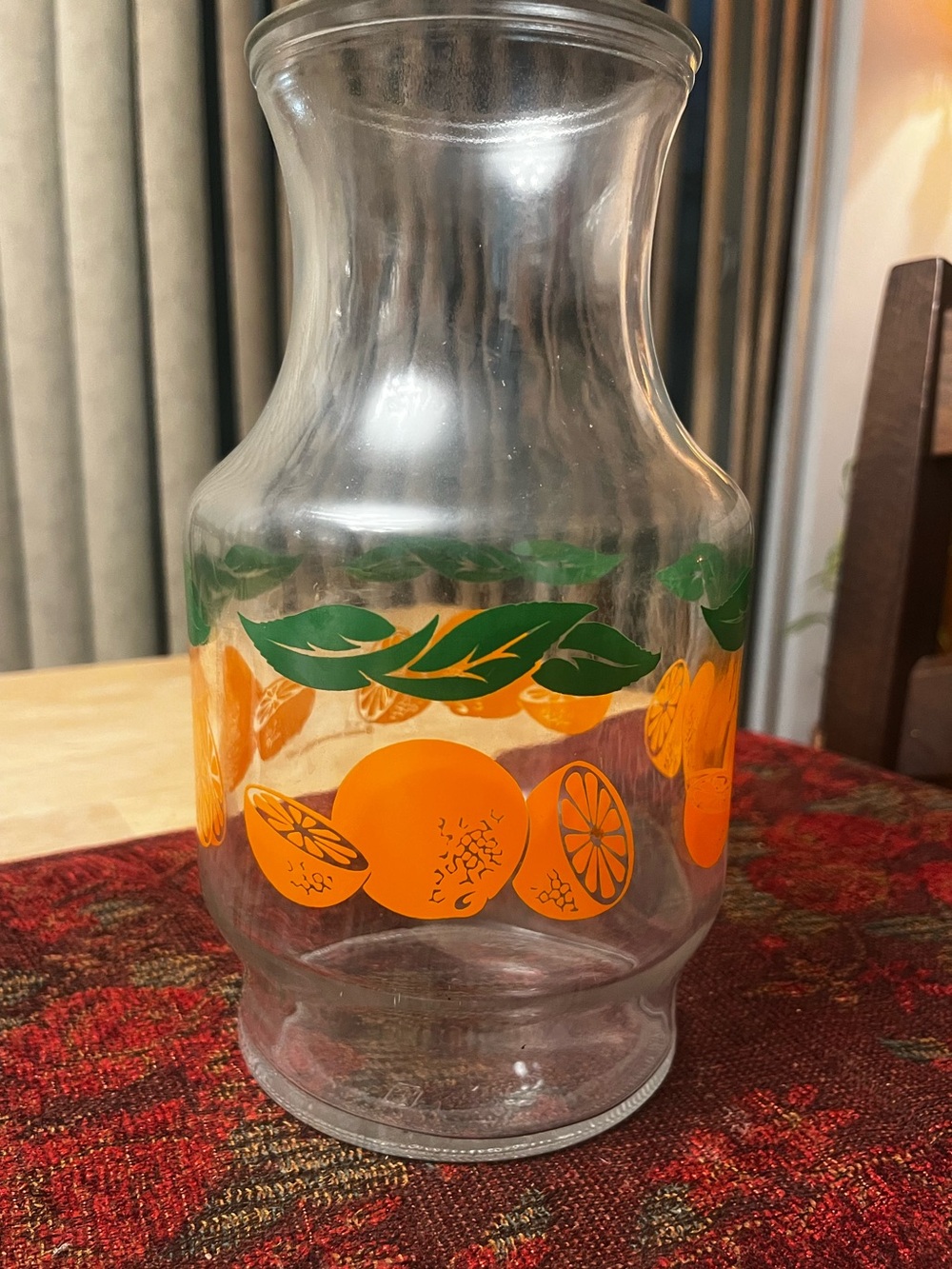 Vintage Anchor Hocking Orange Juice Carafe / Juice Pitcher – Retro- Made in USA